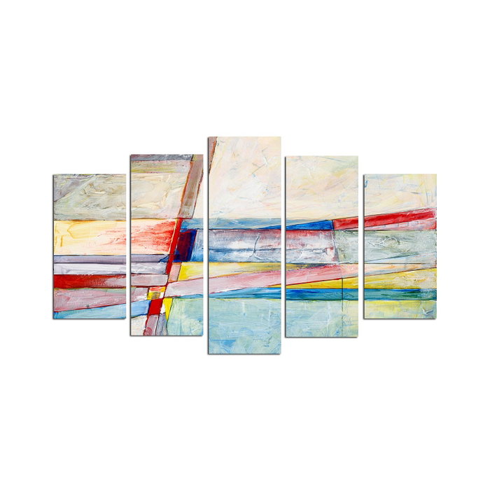 Wallity Set de 5 Piezas de Pintura Decorativa de MDF 5ABSMDF-51 Multicolor